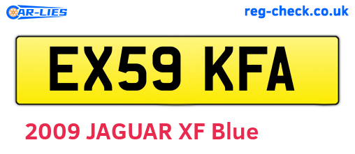 EX59KFA are the vehicle registration plates.