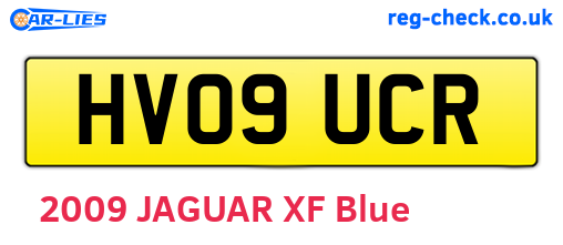 HV09UCR are the vehicle registration plates.