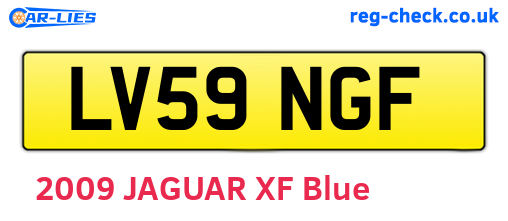 LV59NGF are the vehicle registration plates.