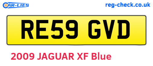 RE59GVD are the vehicle registration plates.