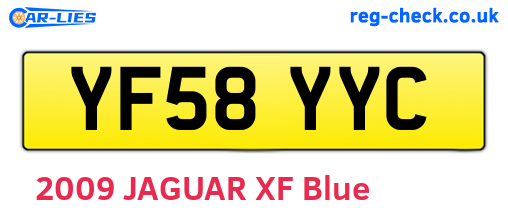 YF58YYC are the vehicle registration plates.