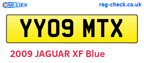 YY09MTX are the vehicle registration plates.