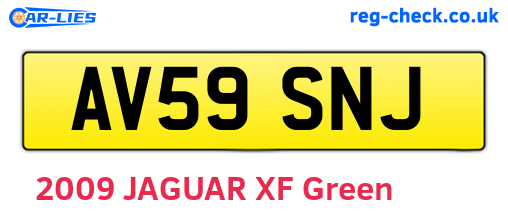 AV59SNJ are the vehicle registration plates.