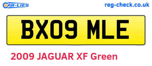 BX09MLE are the vehicle registration plates.