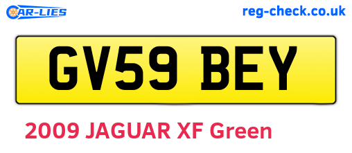GV59BEY are the vehicle registration plates.