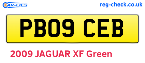 PB09CEB are the vehicle registration plates.