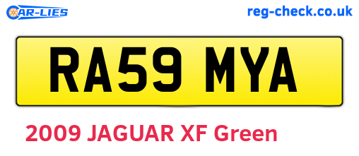 RA59MYA are the vehicle registration plates.