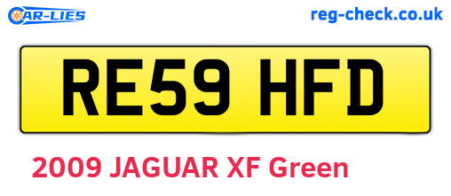 RE59HFD are the vehicle registration plates.