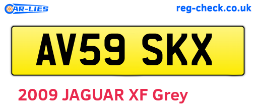 AV59SKX are the vehicle registration plates.