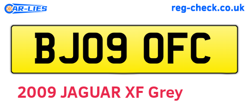 BJ09OFC are the vehicle registration plates.