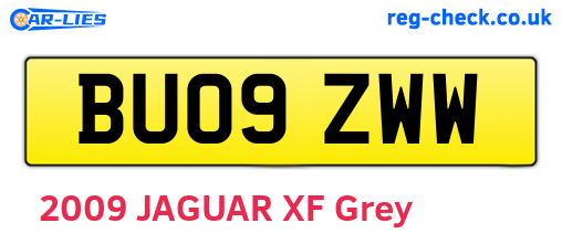 BU09ZWW are the vehicle registration plates.