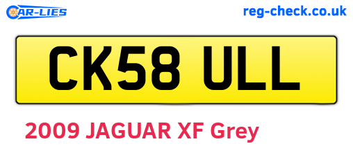 CK58ULL are the vehicle registration plates.