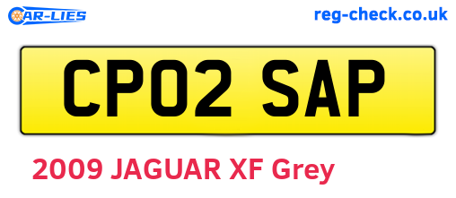 CP02SAP are the vehicle registration plates.