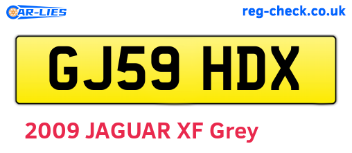 GJ59HDX are the vehicle registration plates.