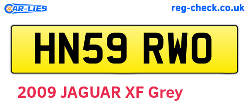 HN59RWO are the vehicle registration plates.