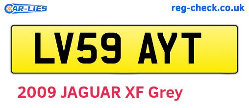 LV59AYT are the vehicle registration plates.