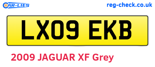 LX09EKB are the vehicle registration plates.