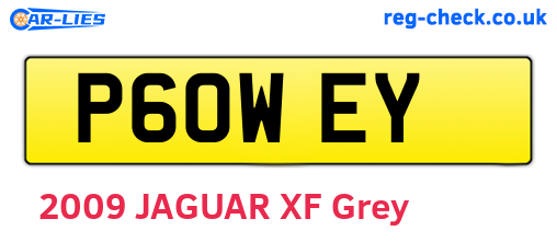 P60WEY are the vehicle registration plates.