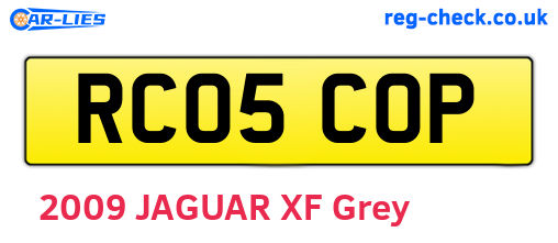 RC05COP are the vehicle registration plates.