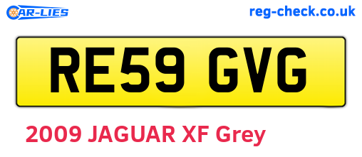 RE59GVG are the vehicle registration plates.