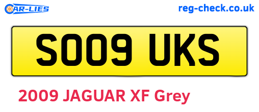 SO09UKS are the vehicle registration plates.