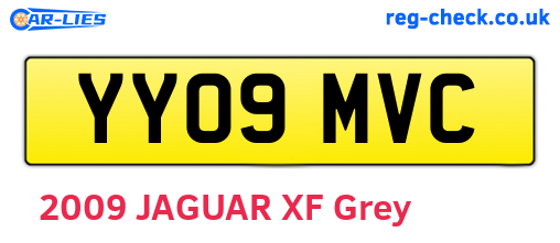 YY09MVC are the vehicle registration plates.