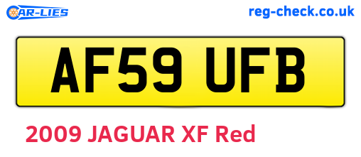 AF59UFB are the vehicle registration plates.
