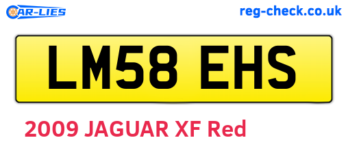 LM58EHS are the vehicle registration plates.