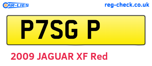 P7SGP are the vehicle registration plates.