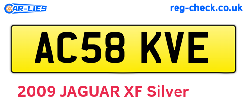 AC58KVE are the vehicle registration plates.
