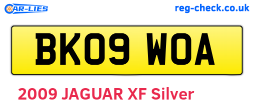 BK09WOA are the vehicle registration plates.