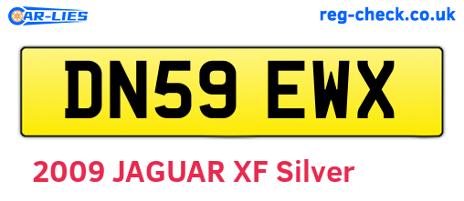 DN59EWX are the vehicle registration plates.