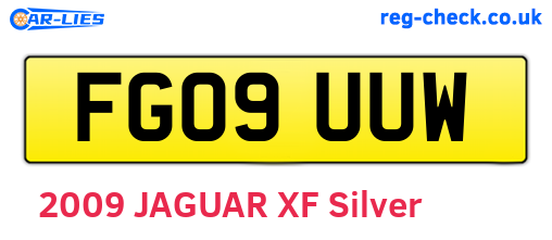 FG09UUW are the vehicle registration plates.