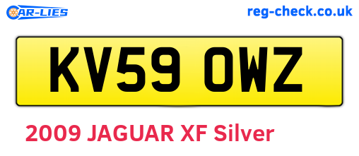 KV59OWZ are the vehicle registration plates.