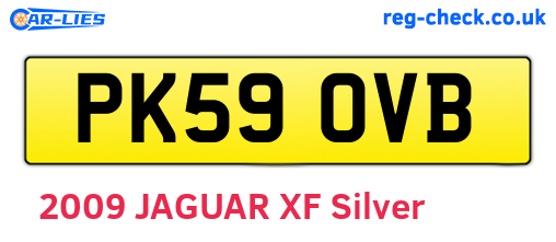 PK59OVB are the vehicle registration plates.