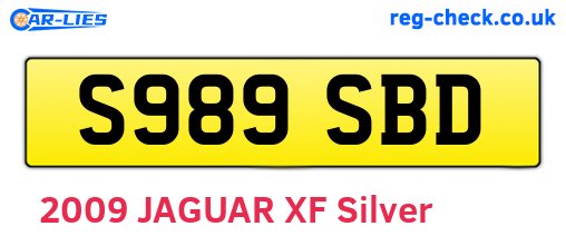 S989SBD are the vehicle registration plates.