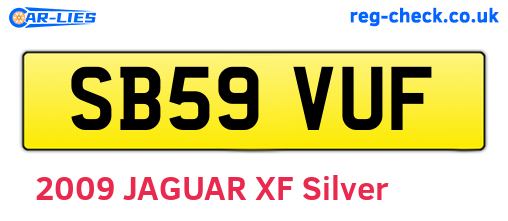 SB59VUF are the vehicle registration plates.