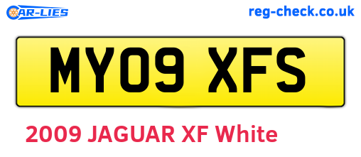 MY09XFS are the vehicle registration plates.
