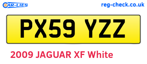 PX59YZZ are the vehicle registration plates.
