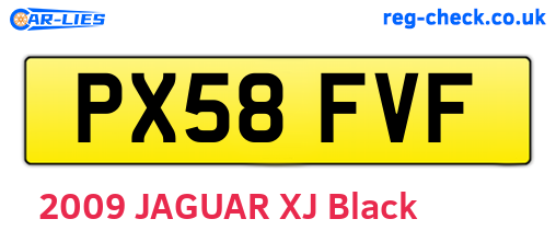 PX58FVF are the vehicle registration plates.