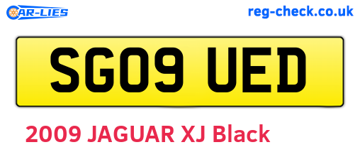 SG09UED are the vehicle registration plates.