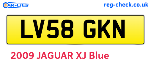 LV58GKN are the vehicle registration plates.