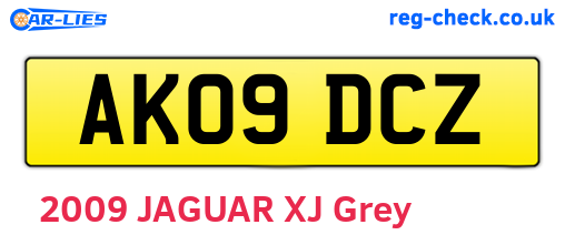 AK09DCZ are the vehicle registration plates.