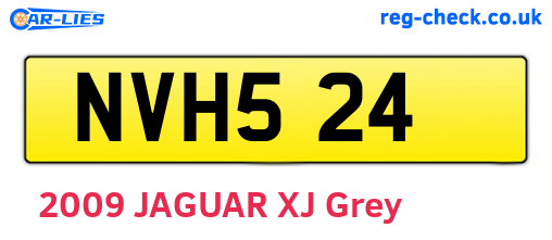 NVH524 are the vehicle registration plates.