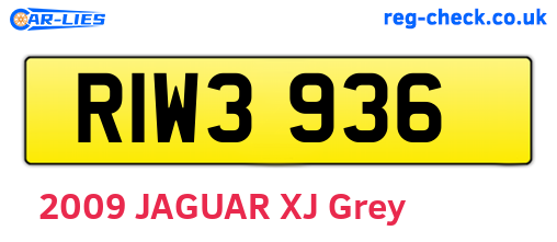 RIW3936 are the vehicle registration plates.