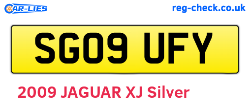 SG09UFY are the vehicle registration plates.