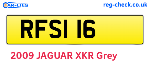 RFS116 are the vehicle registration plates.