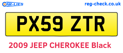 PX59ZTR are the vehicle registration plates.