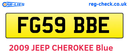 FG59BBE are the vehicle registration plates.