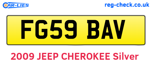 FG59BAV are the vehicle registration plates.